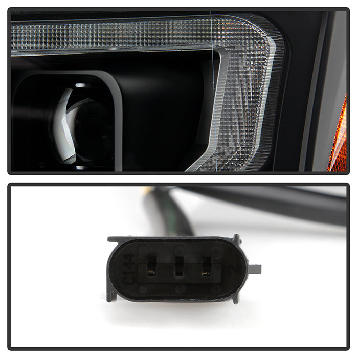 SPY5088475-Spyder 18-20 Ford F-150 Headlights - Halogen Model Only - DRL LED - Black PRO-YD-FF15018HALAP-SEQ-BK-Headlights-SPYDER