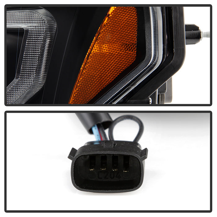 SPY5088475-Spyder 18-20 Ford F-150 Headlights - Halogen Model Only - DRL LED - Black PRO-YD-FF15018HALAP-SEQ-BK-Headlights-SPYDER