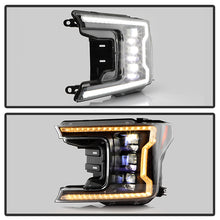 Load image into Gallery viewer, SPY5088475-Spyder 18-20 Ford F-150 Headlights - Halogen Model Only - DRL LED - Black PRO-YD-FF15018HALAP-SEQ-BK-Headlights-SPYDER