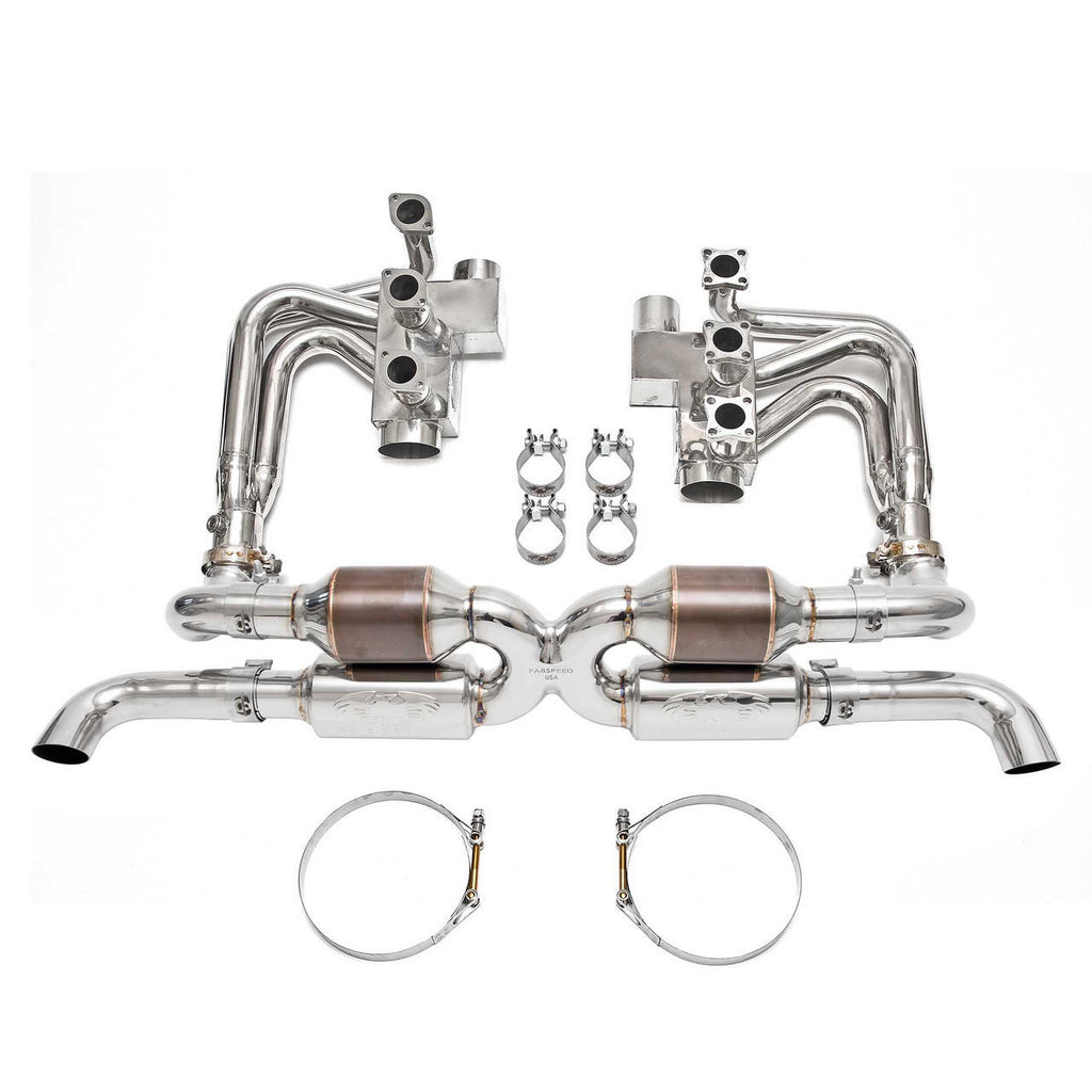 Catted street system without heat - Fabspeed Porsche 993 Carrera RSR Header Muffler Kit (1994-1998)