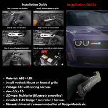 Load image into Gallery viewer, -Scatpack Multicolor Flow Illuminated LED Emblem-Illuminated LED Emblems-RGB Halo Kits