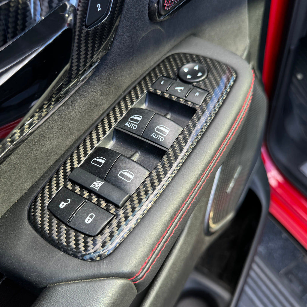 RAM 1500/ TRX / RHO carbon fiber widow switch bezel covers