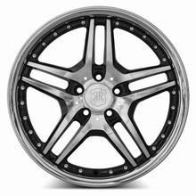 Load image into Gallery viewer, MRR Wheels MRR RW2 18x8 35 5x108mm 73.1mm Black w/ Stainless Lip
