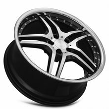 Load image into Gallery viewer, MRR Wheels MRR RW2 20x8.5 45 5x112mm 66.6mm Black w/ Stainless Lip