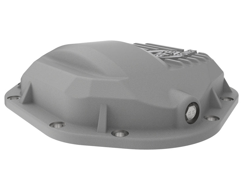 raw aluminum Dana 60 front axle cover with magnetic drain plug and reinforced gasket sealing surface