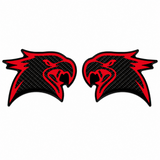 Carbon Fiber Trackhawk Fender Badge V2 - Red