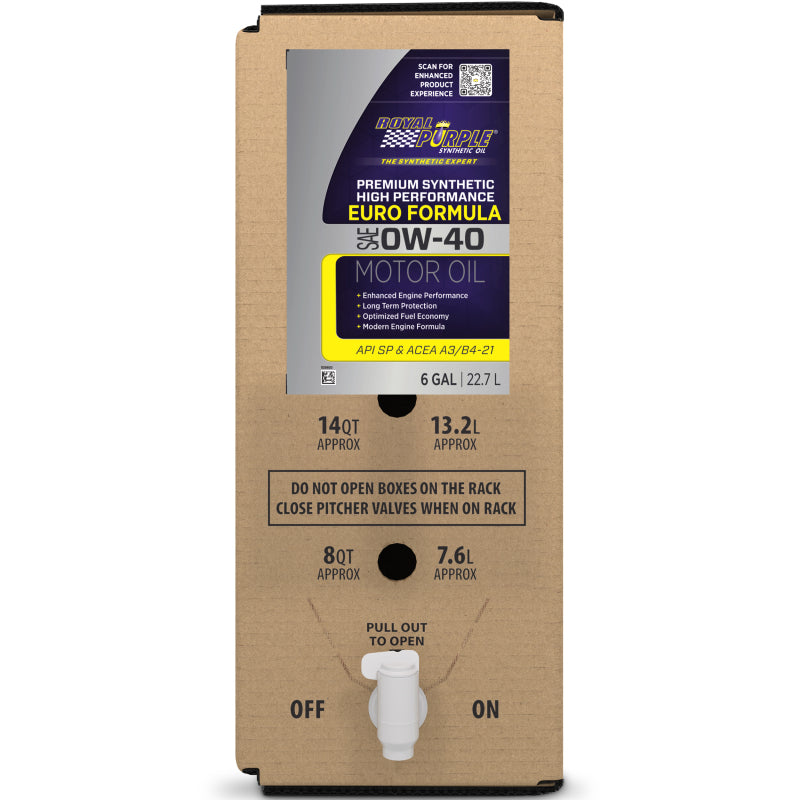 Royal Purple 60040 0W-40 Euro Formula 6 Gal Bag-in-Box