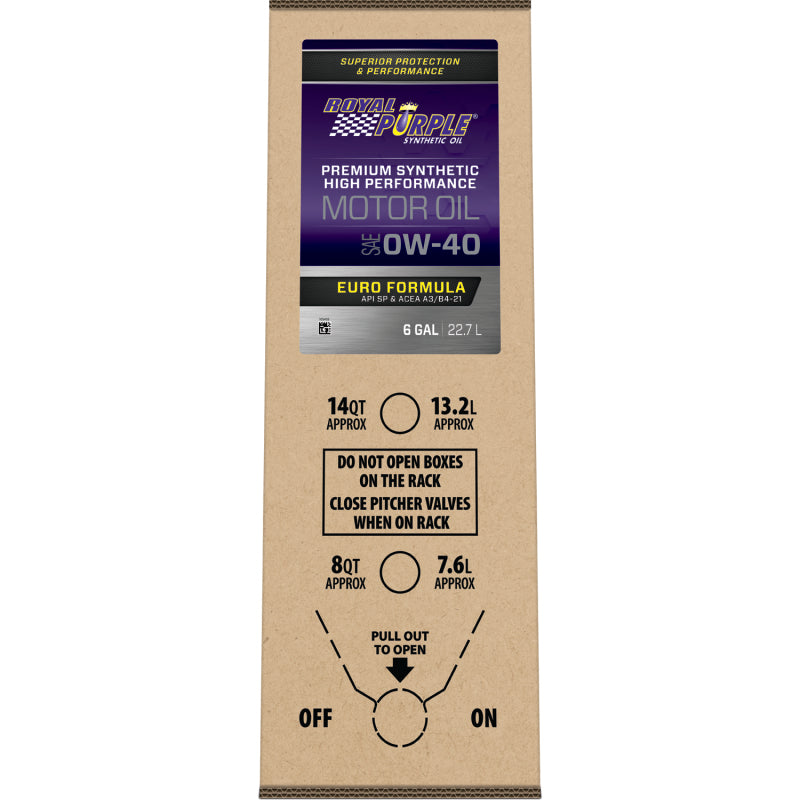 Royal Purple 60040 0W-40 Euro Formula 6 Gal Bag-in-Box