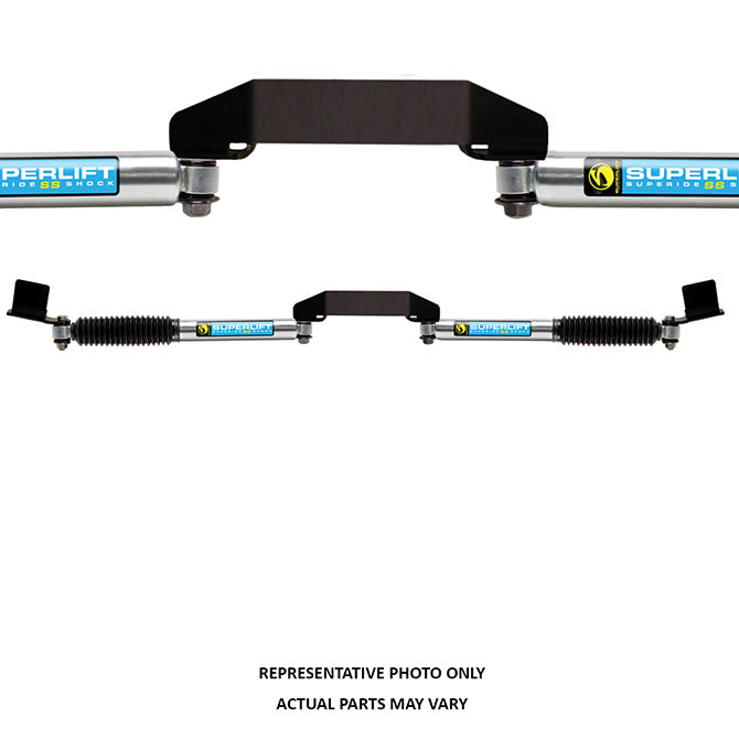 -Superlift 05-19 Ford F-250 SD 4WD Dual Steering Stabilizer Kit - SL SS Bilstein (Gas) 3in Lift Req.-Steering Stabilizer-Superlift