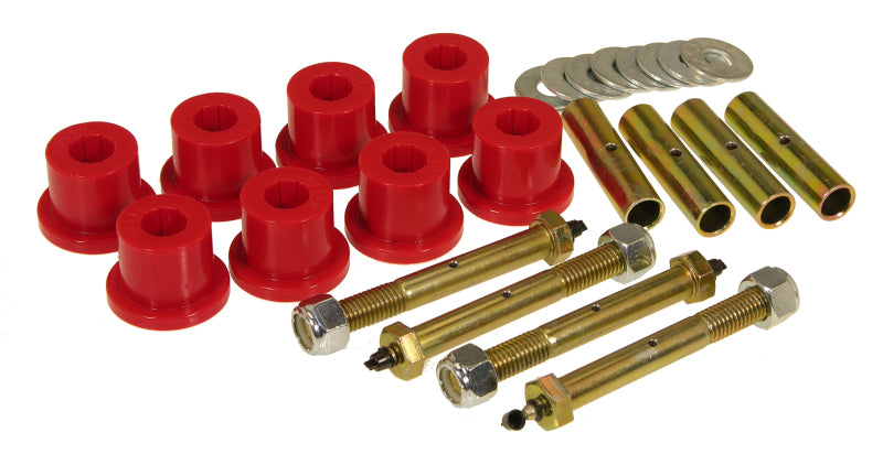 Prothane 87-96 Jeep YJ Front & Rear Main Spring Eye Bushings - Red - Primary
