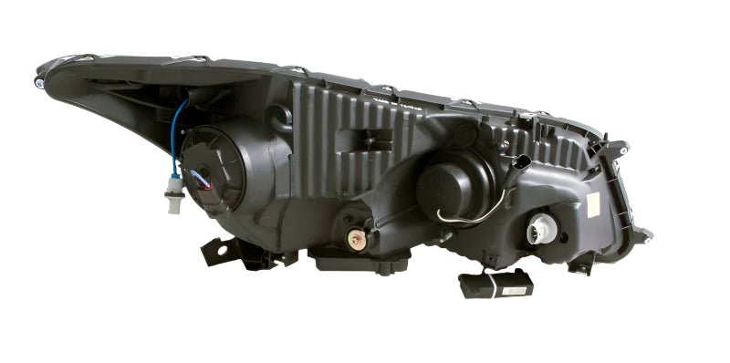 ANZO 2008-2012 Honda Accord Projector Headlights w/ U-Bar Black - Black Ops Auto Works