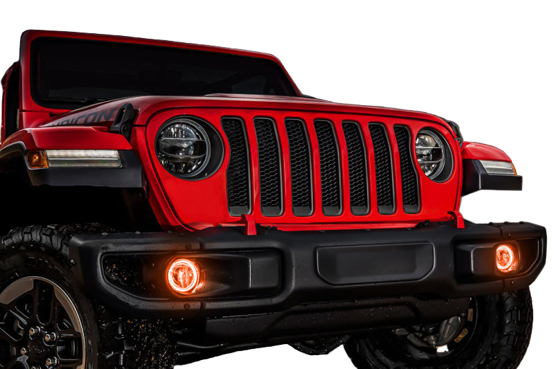 Jeep Wrangler JL Amber LED Fog Halo Kit - Oracle 1215-005 - Close Up