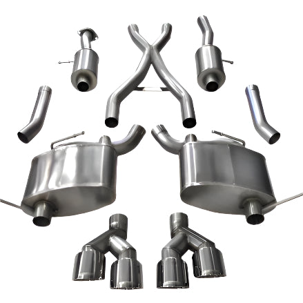 Corsa 14-21 Jeep Grand Cherokee Summit Edition Polished 2.5in Dual Rear Exit Cat-Back Exhaust - Black Ops Auto Works