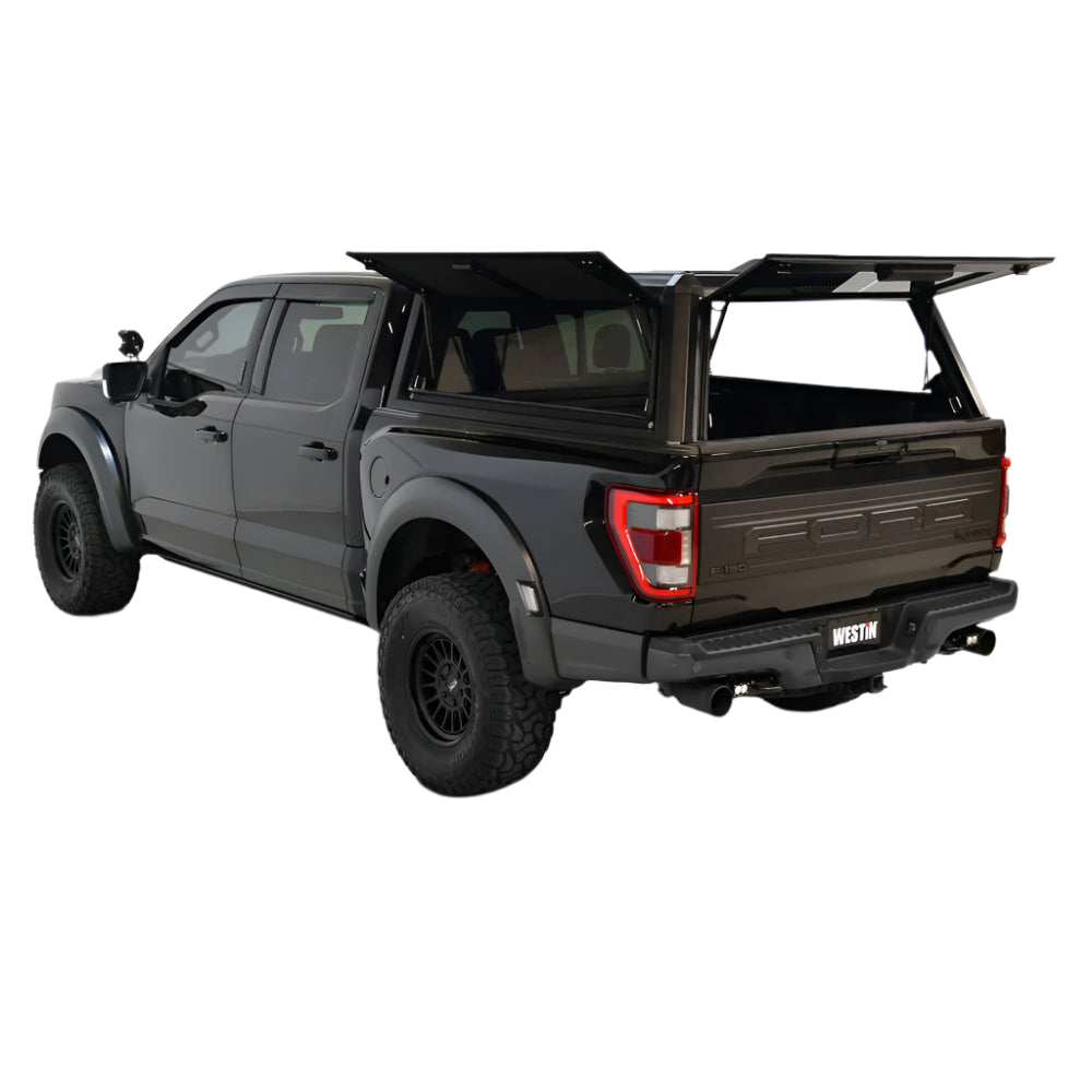 Westin 21-24 F-150 CC 5.5ft. Bed Aluminum Bed Topper Black - Box 2 (Box 1 Required 16-14065A)-Bed Caps-Westin
