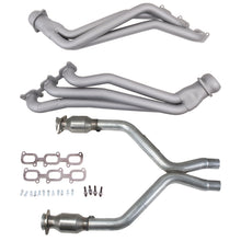 Load image into Gallery viewer, Ford Mustang V6 3.7 1-3/4 Long Tube Exhaust Headers Titanium Ceramic &amp; High Flow Catted Short X-Pipe 11-14