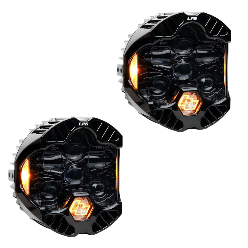  Baja Designs DOT LP6 LED Auxiliary Light Pod Pair with Amber DRL (SKU: 187802, UPC: 810160463245)