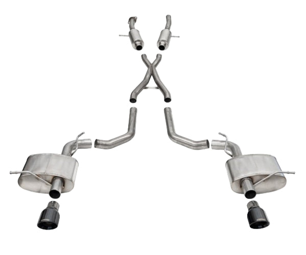 Corsa 18-25 Dodge Durango SRT 392 Cat-Back 2.75in Dual Rear Exit Sport 4.5in Black PVD Tips-Catback-CORSA Performance
