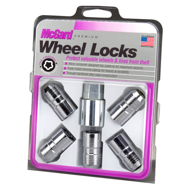 McGard 24515 M14x1.5 Chrome Cone Seat Wheel Locks for Jeep Wrangler