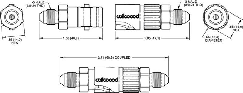 Wilwood Quick Disconnect Kit -3 AN-Brake Hardware-Wilwood