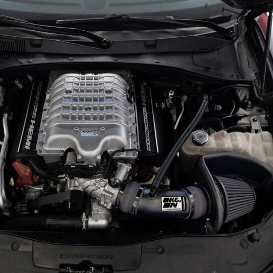 KNN30-2553TTK-K&N 17-23 Dodge Charger/Challenger Hellcat SC 6.2L V8 DRYFLOW Performance Air Intake System-Cold Air Intakes-K&N Engineering
