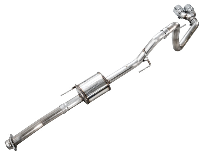 AWE 0FG 2021-2025 Ford F-150 Cat-Back Exhaust Chrome Dual 4.5in Tips - out of package
