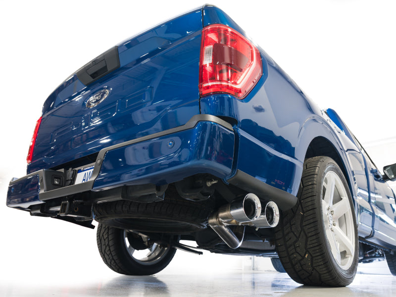 AWE 0FG 2021-2025 Ford F-150 Cat-Back Exhaust Chrome Dual 4.5in Tips - Mounted