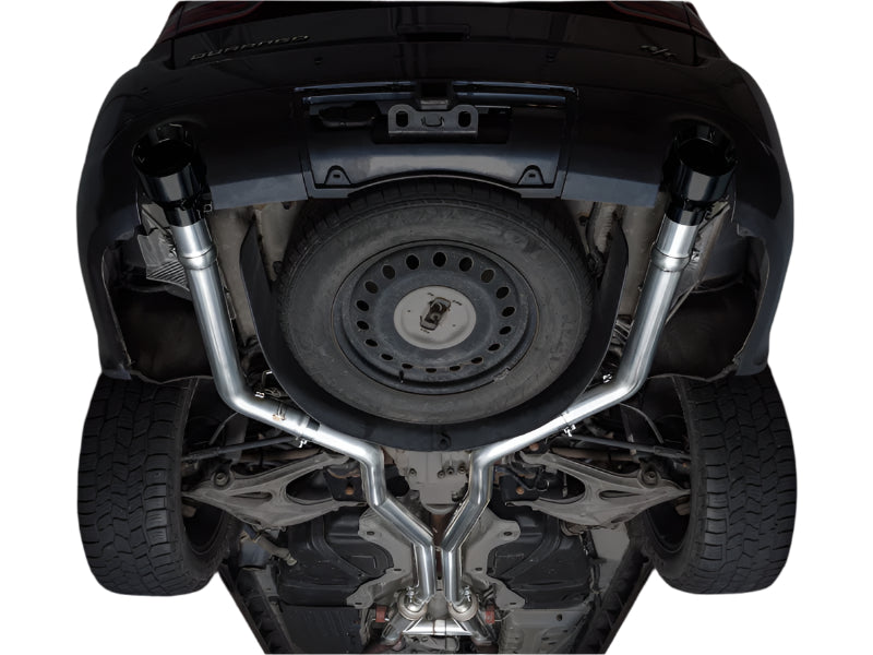 AWE 11-24 Durango 5.7L Track Exhaust - Diamond Black Tips