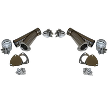 Load image into Gallery viewer, 3.5in Stainless Steel Manual Exhaust Cutout Kit - Slip Fit, Set of 2  