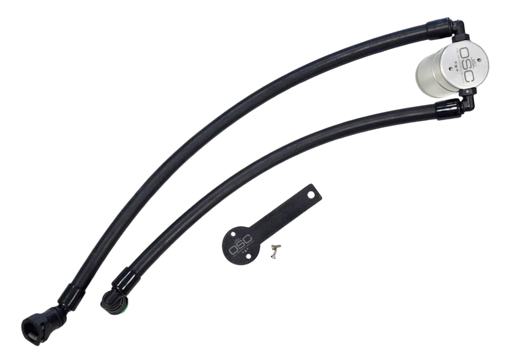 J&L 2021-2023 Ram TRX 6.2L Supercharged Passenger Side Oil Separator 3.0 - Black Anodized - Black Ops Auto Works