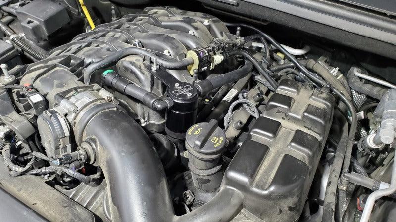 J&L 16-23 Dodge Durango / Jeep Grand Cherokee 3.6L Oil Separator 3.0 Passenger Side - Black Anod - Black Ops Auto Works