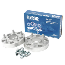Load image into Gallery viewer, H&amp;R Trak+ 15mm DR Wheel Adaptor Bolt 5/130 Center Bore 71.6 Bolt Thread 14x1.5 - Black