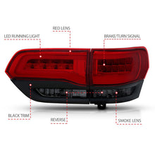 Load image into Gallery viewer, ANZO 2014-2016 Jeep Grand Cherokee LED Taillights Red/Smoke - Black Ops Auto Works