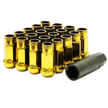 Load image into Gallery viewer, wheel-mate-muteki-sr48-open-end-locking-lug-nut-set-of-4-gold-chrome-12x1_25-48mm-wheel-mate