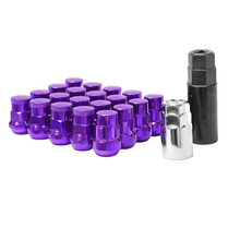 Load image into Gallery viewer, Wheel Mate Muteki SR35 Close End Lug Nuts w/ Lock Set - Purple 12x1.25 35mm Wheel Mate WHM32925LP