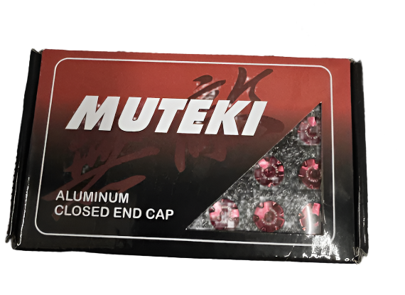 Wheel Mate Muteki Aluminum Closed End Cap 12 X 1.50- Red (24 PCS)