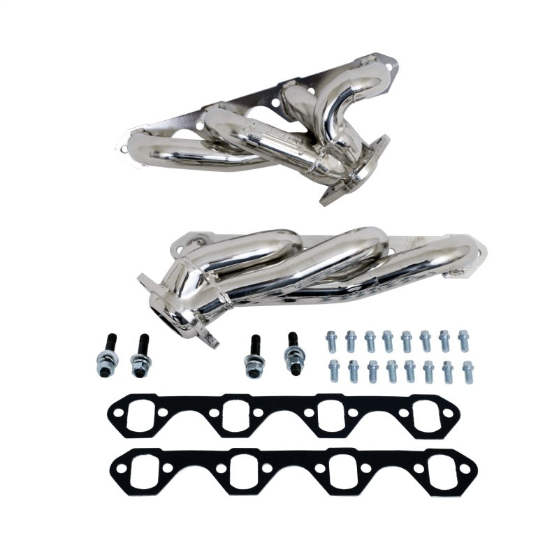 BBK 87-95 Ford F150 Truck 5.0 302 Shorty Unequal Length Exhaust Headers - 1-5/8 Silver Ceramic - Primary