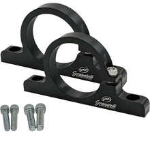 Load image into Gallery viewer, Granatelli 1.75in Fuel Filter Brackets 6061-T6 Black SKU 383544B 