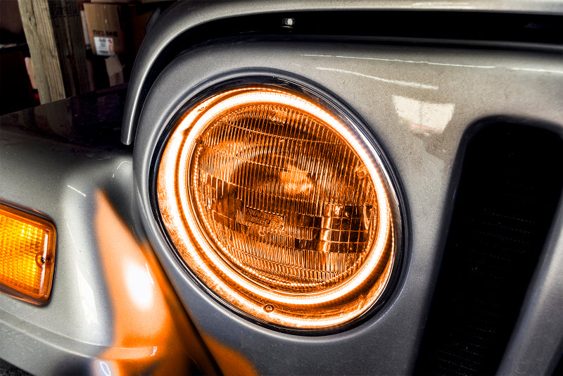 Amber LED Halo Kit for Jeep Wrangler TJ 1997-2006 | Oracle - Close Up
