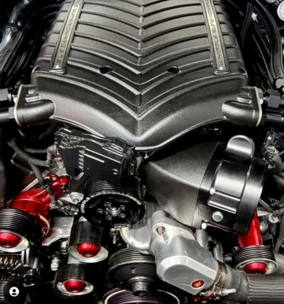 Granatelli Motor Sports Black Billet Thermostat Housing with Thermostat 430180B 