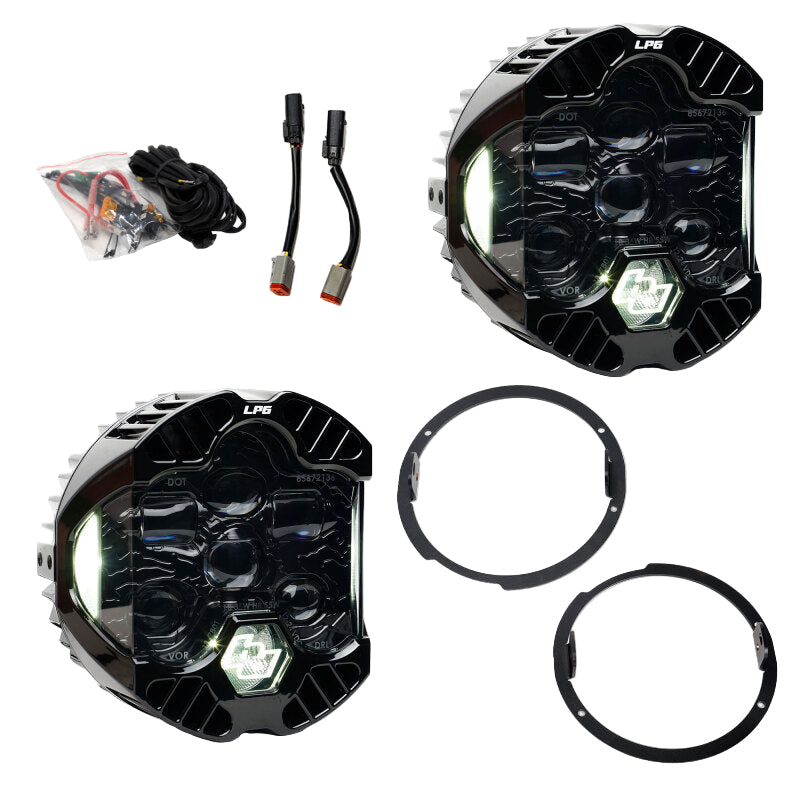 Baja Designs LP6 LED Headlights Jeep JK 07-18