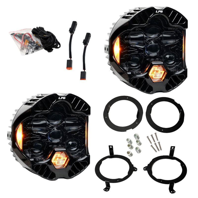 Baja Designs DOT LP6 LED Headlights Jeep Wrangler JL Gladiator JT Amber
