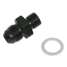 Load image into Gallery viewer, Fragola -6AN x 12mm x 1.25 Male Adapter Solex Black 491954-BL