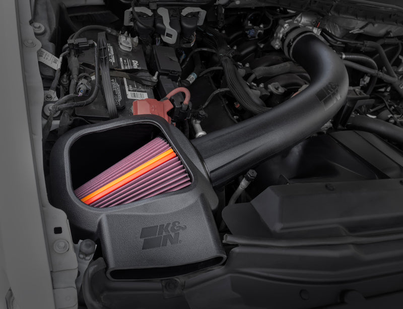 K&N 50-2593 Cold Air Intake for 2020-22 Ford F250/F350 6.2L V8 - Mounted