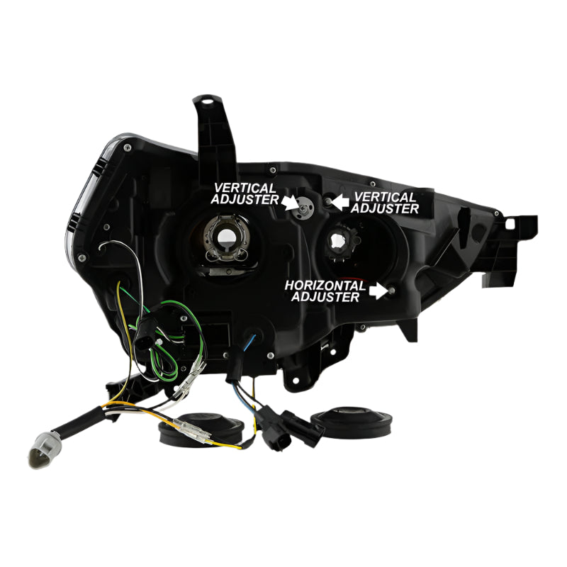 Close-up of projector lens and internal bezel