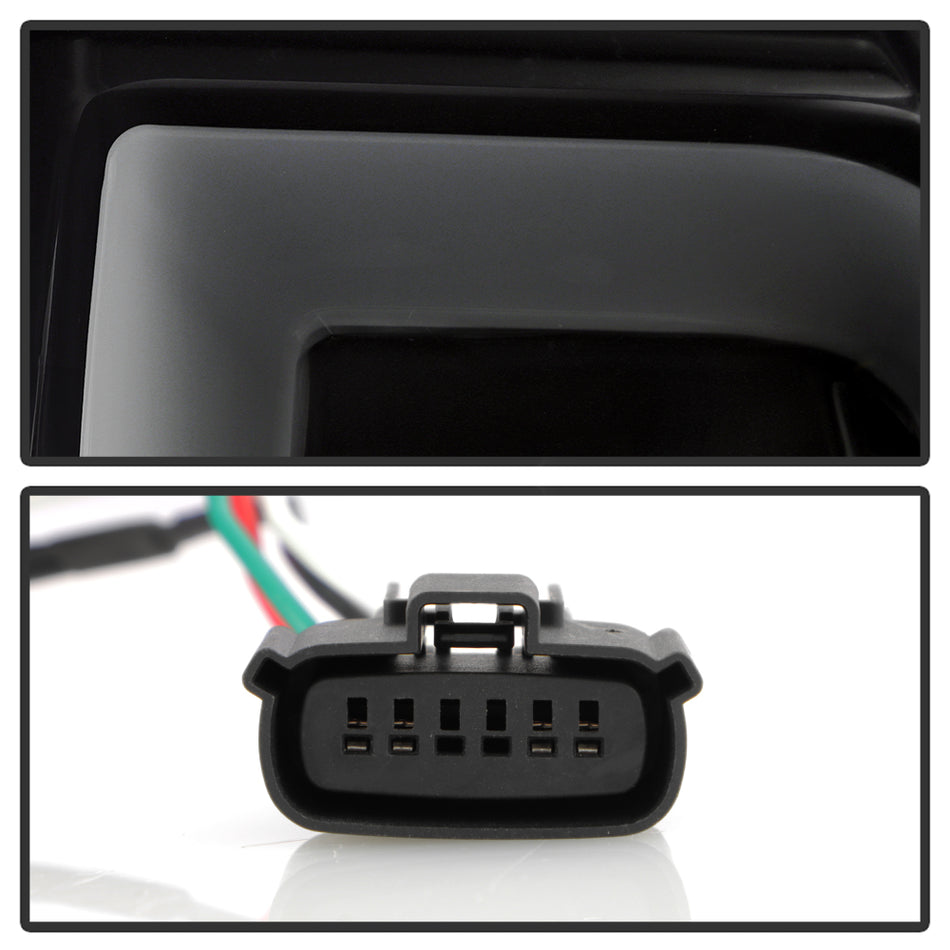 ( Spyder Apex ) Chevy Tahoe / Suburban 2015-2020 Light Bar LED Tail Lights - Greeting Lights Animation - LED White Light Bar Parking Light - Black Smoke
