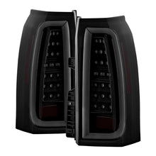 Load image into Gallery viewer, Chevy Tahoe / Suburban 2015-2020 Light Bar LED Tail Lights - Greeting Lights Animation - LED White Light Bar Parking Light - Black Smoke