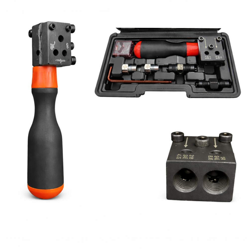 Granatelli 45 Degree Double Flare Flaring Tool 3/16 in (4.75mm) SAE and 1/4 in (6.35mm) Dual Head for 1965-2009 