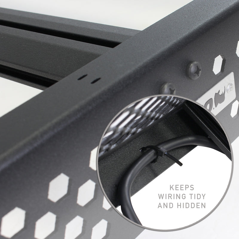 Go Rhino Ceros Low Profile Roof Rack 2024 Toyota Tacoma Double Cab - Close Up