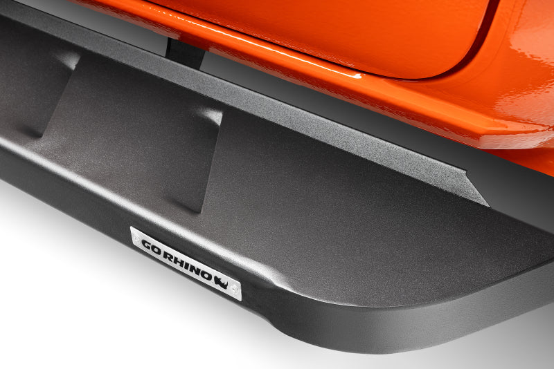 Go Rhino RB10 Tex Black Running Boards 68in | Jeep Wrangler - Close Up