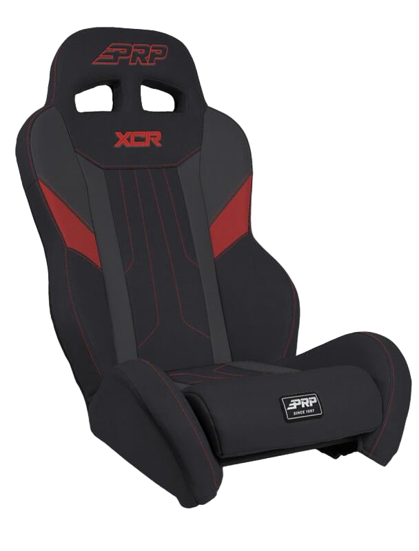 The PRP Polaris RZR XCR Suspension Seat in Black & Red